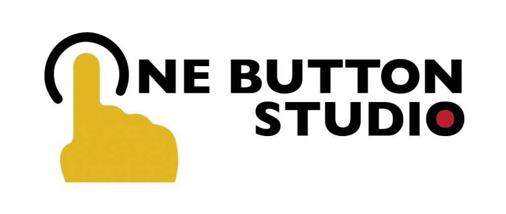 One Button Studio logo with yellow finger pressing button as the "o" letter